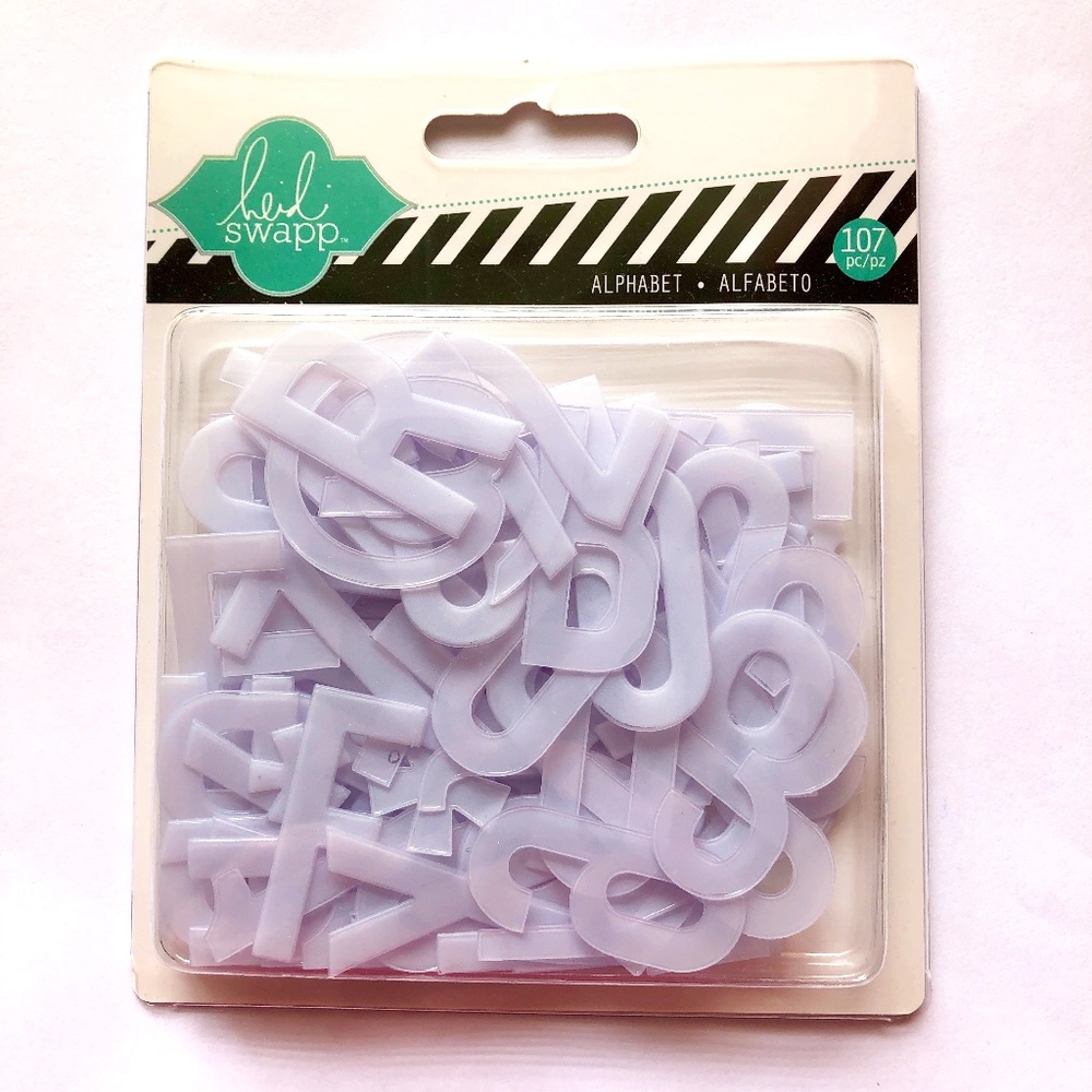 HEIDI SWAPP Alphabet 107 pc Hello Today Acrylic Craft Embellishment Scrapbooking